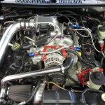 Supercharged Mustang Engine Compartment