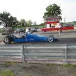 Dragster in the burnout pit
